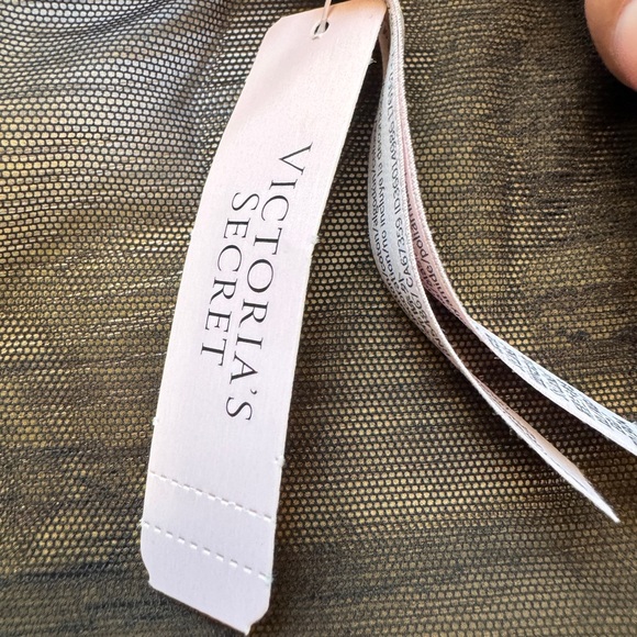 Victoria's Secret Dream Angels Lace Mesh String Bikini Panty Black - Picture 3 of 7